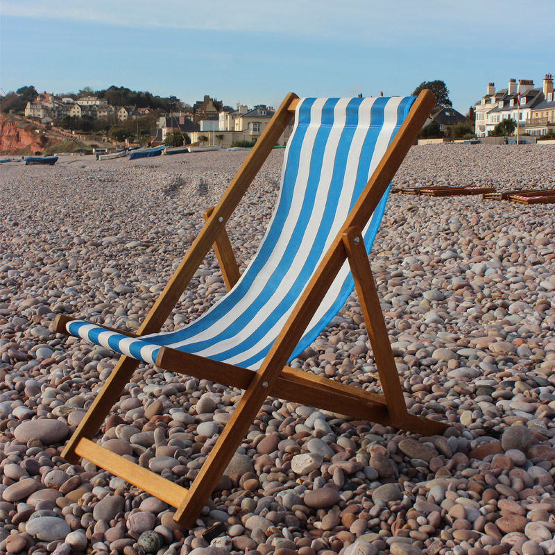 FOR SALE Traditional Blue Striped Deckchair